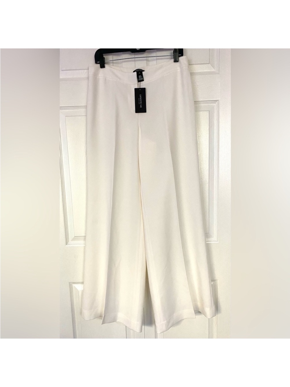 Lafayette 148 New York Women's Pants Wide Leg Dalton Trousers In Cloud size 10 - Picture 4 of 16